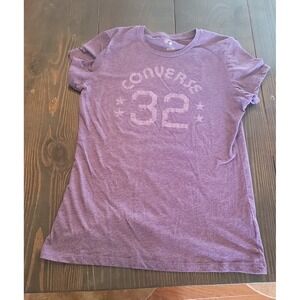 Converse Distressed Purple T-shirt‎  size Large